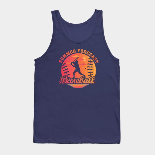 Summer Baseball Forecast Sunny Days and Double Plays Tank Top by TeeCreations